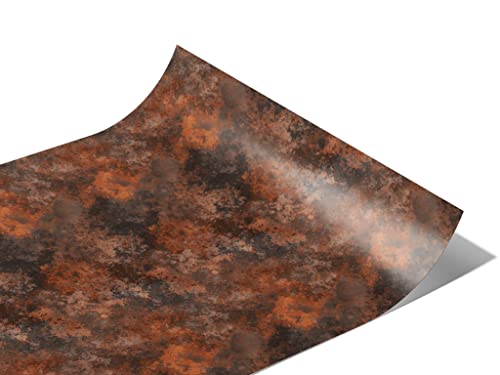 Rwraps Coastal Patina Rust Gloss Vinyl Film Wrap 59in x 1ft Vinyl Vehicle Car Film Sheet Roll - color: Coastal Patina Rust Gloss, size: 59in x 1ft W/ Application Card