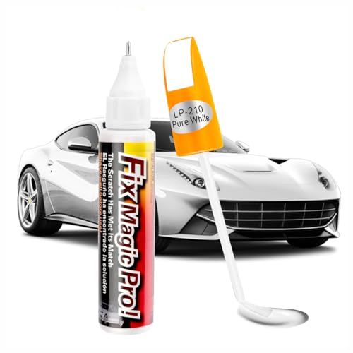Touch Up Paint for Cars,Car Scratch Remover Pen for Car Paint Scratch Repair with 2-in-1 for Repairing Different Scratches Quickly,Car Accessories Touch Up Paint Pen for Cars (White) - color: White