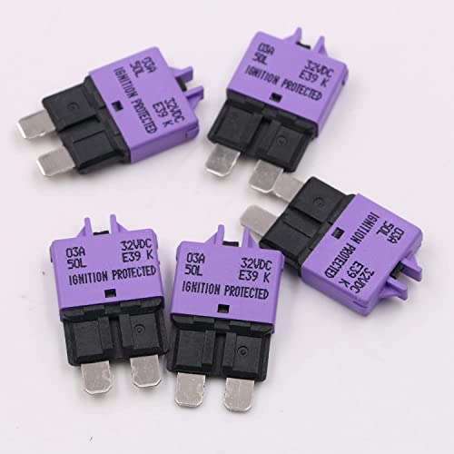 E39 Low Profile ATO ATC Manual Reset Circuit Breaker 3A - style: E39-3A-5Pack