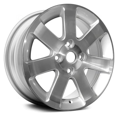 16x6.5 Aluminum Wheel Rim 7 I-Spoke Silver - Factory Restored Compatible With Nissan Sentra 2007-2012 - Exact Fit - Direct Replacement