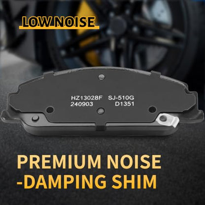 Ceramic Front Brake Pads Set Compatible with 2012 Chevrolet Caprice(PPV;6 Cylinders);2008-2009 Pontiac G8(Base/GT)(D1351) - color: HZ1351