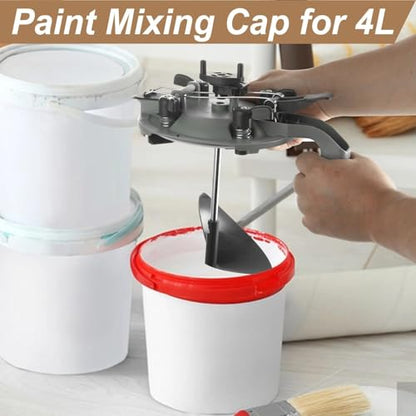 STARVAST 2PCS 4L/1Gallon Paint Mixing Mate Lids Kit, Paint Can Lid Paint Stir Lids with Pour Spout, Universal Paint Lid KIT Stir, Better Sealing Effect, for Stirring, Storing and Pouring