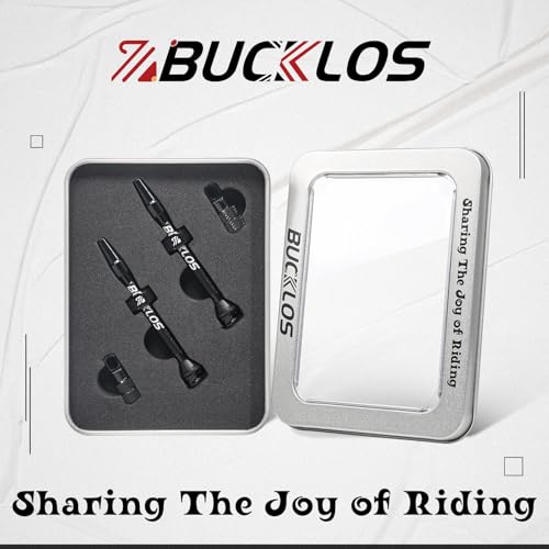 BUCKLOS Tubeless Presta Valve Stem 40/44/55/60/65/80/100mm - color: BLACK