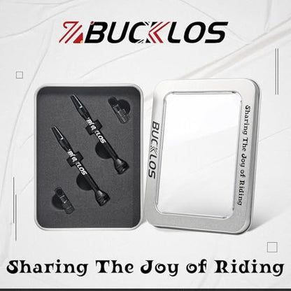 BUCKLOS Tubeless Presta Valve Stem 40/44/55/60/65/80/100mm - color: BLACK