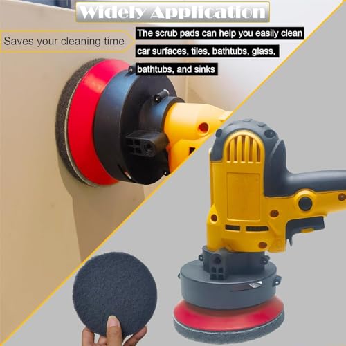 10 Pack 5 Inch 800 Grit Scrubber Scouring Pads Flocking Scuff Pads -5" Hoop and Loop Scuff Pads Conditioning Discs Polishing Pad for Furniture Automotive Cleaning, Rust Removal - style: 800 Grit