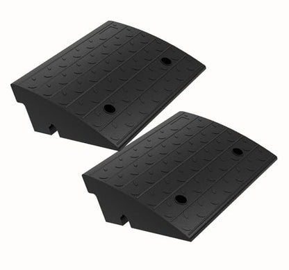 BESEA Rubber Curb Ramp 5" Rise 17" Long Driveway Threshold Ramp 2 Pack - size: 5" Rise