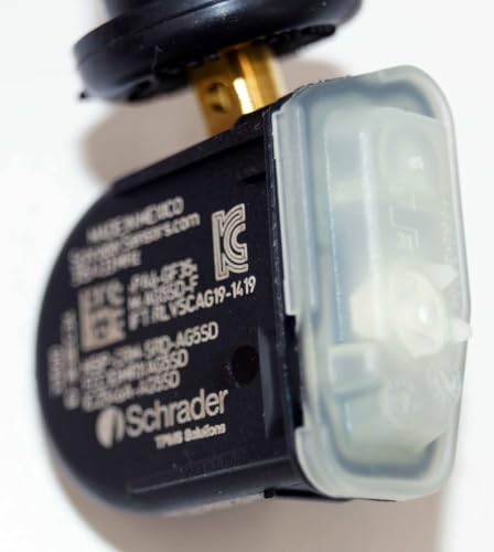 Schrader TPMS Solutions 33500 EZ-Sensor® 314.9 MHz, 315 MHz, 433 MHz Programmable TPMS Sensor w/Fixed Angle Snap-in Valve. Must Be Programmed with Schrader Compatible Tool Before Installation (2)