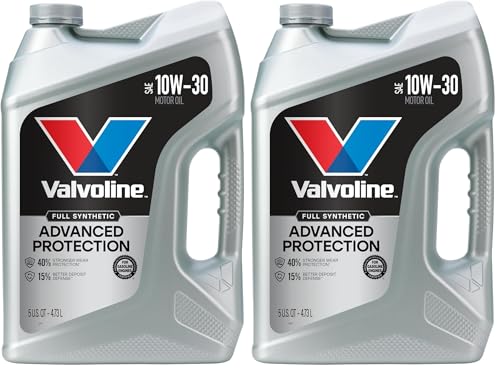 Valvoline Advanced Full Synthetic SAE 10W-30 Motor Oil 5 QT (Pack of 2) - size: 5 QT (Pack of 2), style: Advanced Protection