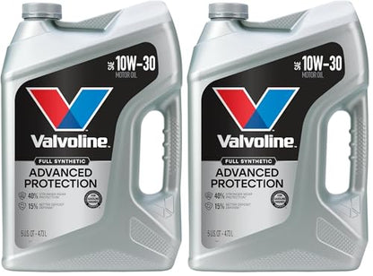 Valvoline Advanced Full Synthetic SAE 10W-30 Motor Oil 5 QT (Pack of 2) - size: 5 QT (Pack of 2), style: Advanced Protection