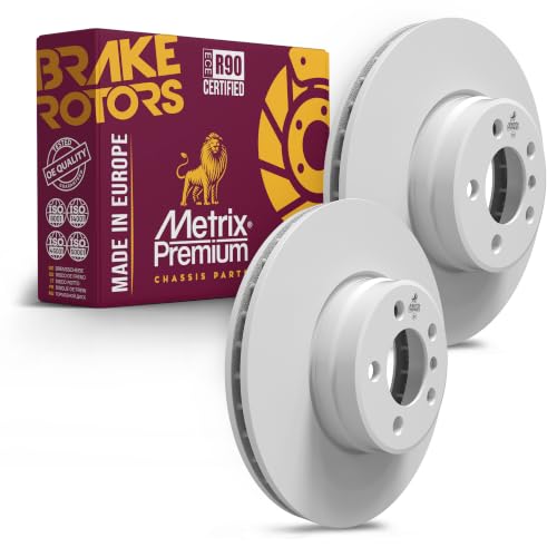 Metrix Premium Chassis Parts - 344 mm Front Coated Vented Disc Brake Rotors - size: 91855MT