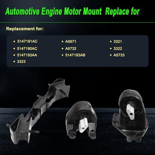 Engine Mount Compatible with 12-17 Wrangler 18 Wrangler JK 3.6L - size: 2012-2017 Jeep Wrangler