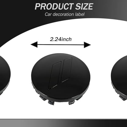 4pcs 63mm 2.5 inches Slash Wheel Center Cap Covers Fit for Dodge Charger Durango Dart 2015-2020 Jeep/Chrysler - color: Black-Black