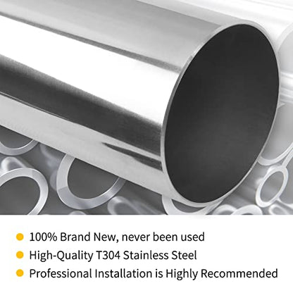 2.25 Inch Straight DIY Custom Mandrel Exhaust Pipe Tube Pipe, 35 Inch Length, 2.25'' OD Mandrel Straight Pipe, T304 Stainless Steel, Universal Fitment - 2PCS - size: 2.25''OD-Straight-35''-2PCS