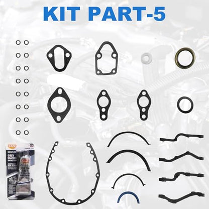 260-1045 Full Engine Gasket Set, 1955-1980 SBC 283 302 307 327 350 V8 Gasket Kit for Chevy C10 C20 Caprice Impala for Buick Century Skylark for Olds - size: KS2600
