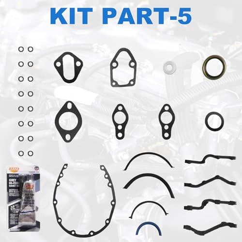 260-1045 Full Engine Gasket Set, 1955-1980 SBC 283 302 307 327 350 V8 Gasket Kit for Chevy C10 C20 Caprice Impala for Buick Century Skylark for Olds - size: KS2600