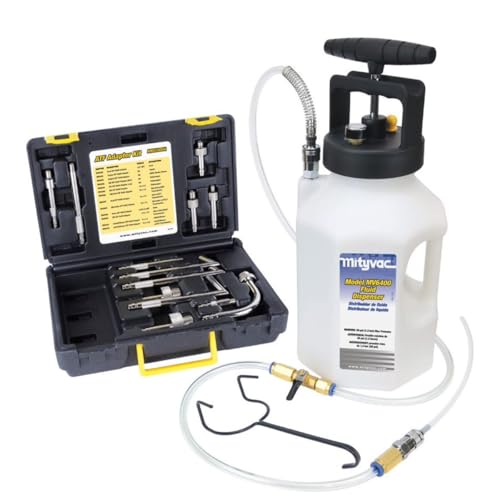 Mityvac MV6410A Pneumatic ATF Refill Dispenser System for Filling or Topping Transmission Fluids, 1.2 Gallon Reservoir, Manual Pump, Flow Control Valve, Pressure Gauge and Relief Valve, Storage Case - style: MV6410A