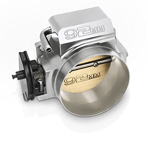 92mm Throttle Body Assembly Compatible with LS LS1 LS3 LS6 LSX Engine 4 Bolt Aluminum Silver - size: 92MM Silver