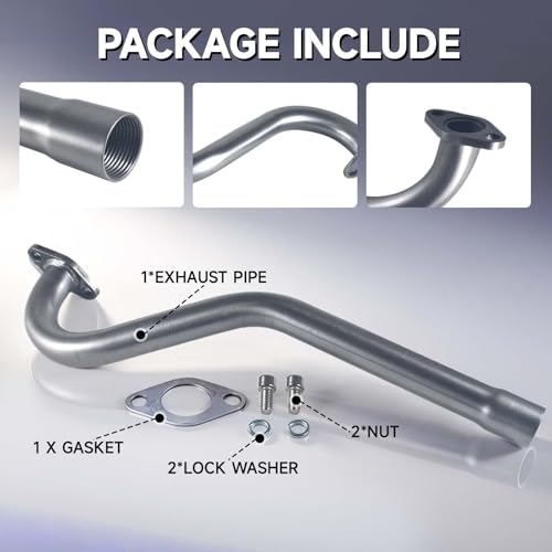 Exhaust For Coleman CT100U Mini bike - color: Silver, size: Exhaust Pipe