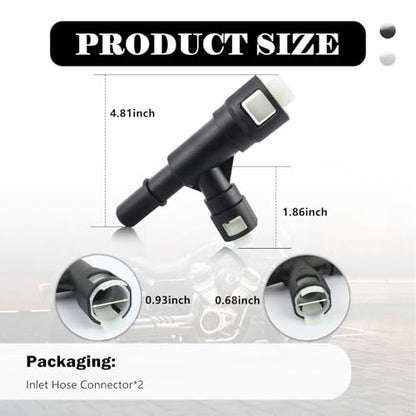 2PCS Car Heater Hose Connector Replacement OEM#15055343,T-Shape Heater Core Connector Compatible with Cadillac Chevrolet GMC,Waterproof Heaters Hose Fitting Car Accessories