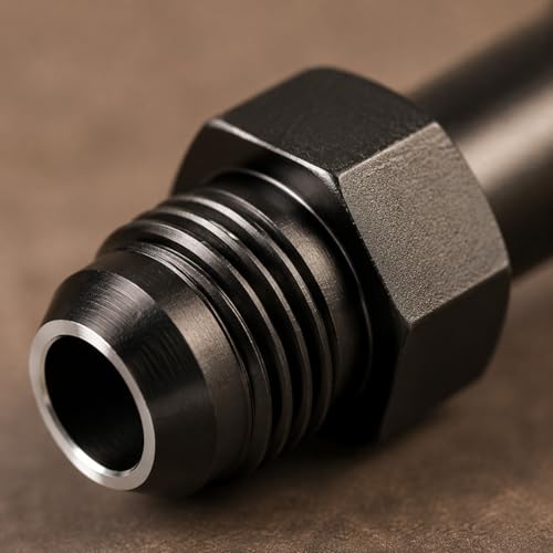 6AN Male to 3/8" SAE Quick Disconnect, Aluminum Straight Adapter, Male Push On Connector for Fuel Rail Hose