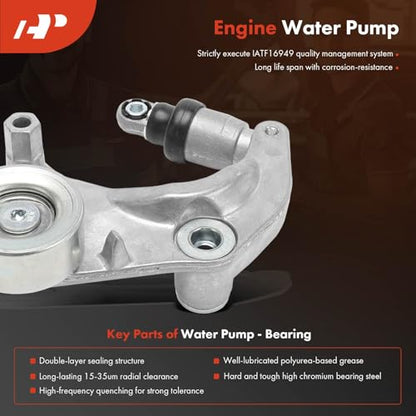 A-Premium Serpentine Belt Drive Kit with Tensioner Compatible with Honda