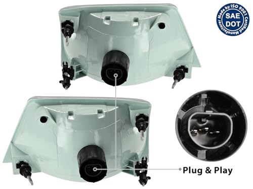 APA Replacement Headlights for 1998 1999 2000 Ranger F87Z13008EB F87Z13008FB F87Z13008EA FO2503151 FO2502151 Bulb Included PAIR - color: 1998-2000 Ranger Pair