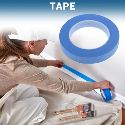 Painters Tape Easy Removal 0.8 Inches x 52.5 Yards Masking Master Tape Blue - color: Blue, size: 0.8 Inches x 52.5 Yards