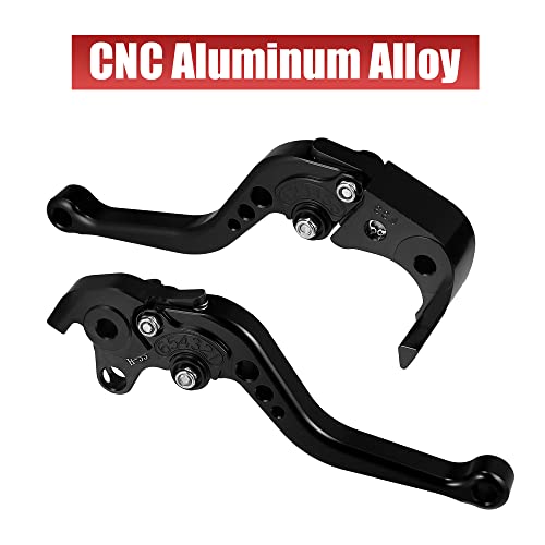 X AUTOHAUX 1 Pair Motorcycle Brake Clutch Levers Adjustable Folding CNC for Honda CBR1000RR CBR 1000RR FIREBLADE SC57 2004-2007 for CB1000R 2008-2016 Black - color: Black