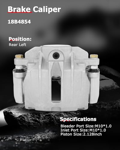 cciyu Rear Left Disc Brake Caliper Assembly w/Bracket 18B4854 - size: Rear Left[18B4854]