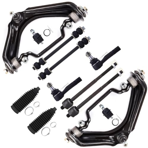 SCITOO 12pcs Front Suspension Kit Upper Control Arm And Ball Joint Sway Bar End Link Outer Inner Tie Rod End w/Boot Replacement for 2002-2005 for Ford Explorer 2002-2005 for Mercury Mountaineer