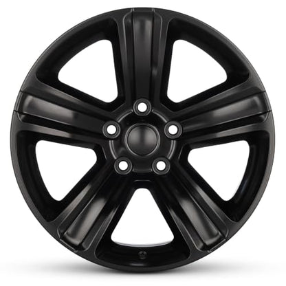 20x9 in Aluminum Wheel Rim 5 Lug 139.7mm 19mm Offset 77.8mm CB| Painted Satin Black finish Fits 2016-2022 Dodge Ram 1500 | New OEM Replacement | 1UB18RXFAB - size: 20x9 - OEM Replacement