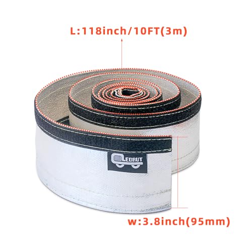 Heat Shroud Sleeve Aluminized Sleeving Express Aluminized Hose and Silver Hose Wire Protection Barrier with Hook and Loop Closure, 3/4" I.D.x 10FT - size: 3/4"I.D.x 10FT