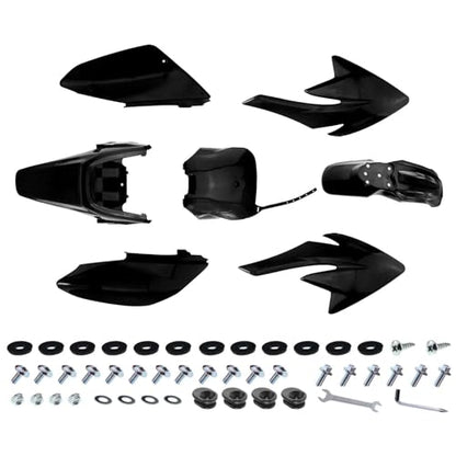 PRO BAT 7 PCs Plastic Fender Kit - color: Black Plastic Fender Kit