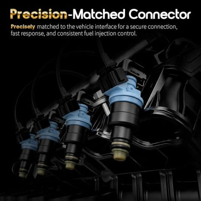 Oktiger Upgraded Fuel Injectors Fit for Ford F150/F250/F350 1989-2003, for Mustang 1996-2004, Bronco, Crown Victoria, E150/E250/E350, Expedition, 4.6L 5.0L 5.4L 5.8L V8 Set of 8, Replace 0280150943