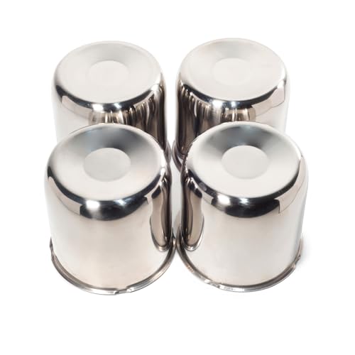 Rtrhinotuning Stainless Steel Push Through Center Caps 4.88" for Trailer Truck Rv Wheel Rims Chrome Trailer Hub Cap 4.76" Hight 4 PCS Wheel Center Caps - color: Chrome, size: 4.88" Center Hole, 4.76" Height