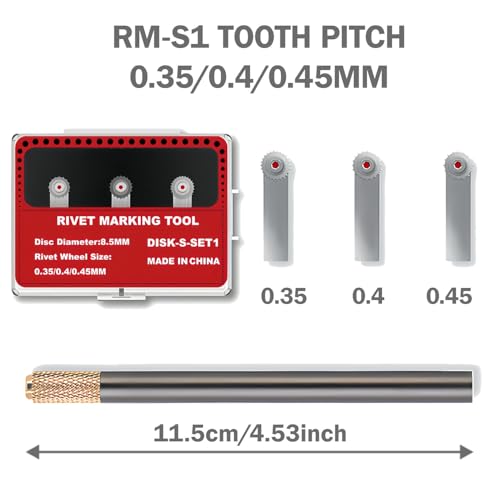 Model Rivet Maker Tool, Small Diameter 0.35-0.45mm, for 1/100 Scale - size: RM-S1