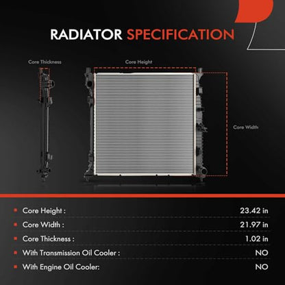 A-Premium Engine Coolant Radiator Assembly Compatible with Mercedes-Benz