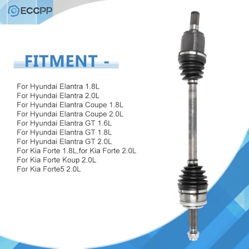 ECCPP CV Axle Shaft Assembly fit for 2013-2018 for Hyundai Elantra Coupe/GT - size: 175804