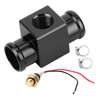 KIMISS Thermostat Water Temperature Switch Radiator Coolant Fan Temp Sensor for Motorcycle ATV Off Road Vehicle (Black)