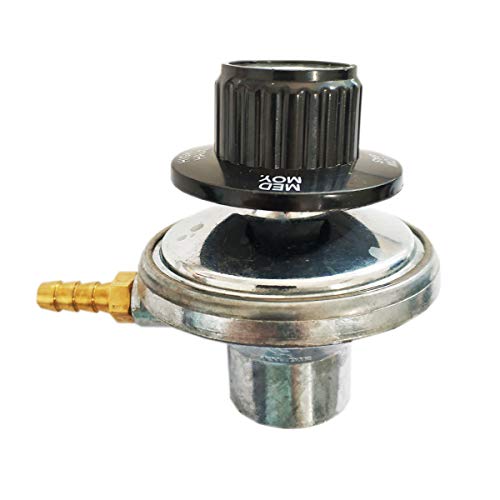 MENSI One Pound Propane Tank Low Pressure Adjustable Gas Regulator with 1/4” Barb Hose Connection (Outlet 1/4" Barb=6.35MM) - color: Outlet 1/4" Barb