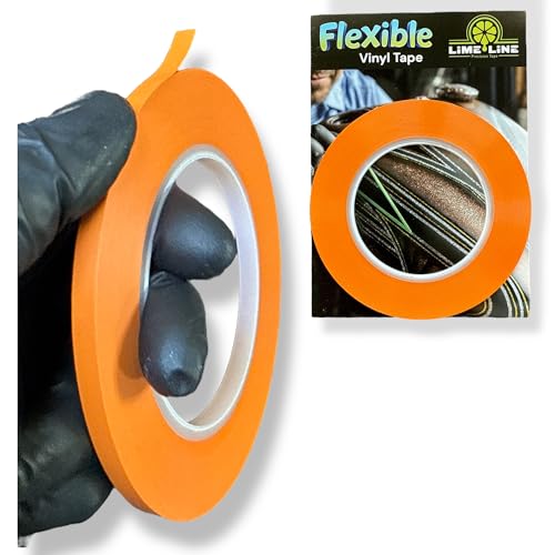 LiME LiNE Flexible Vinyl Fine Line Masking Tape for Automotive Custom Paint, No Residue Fineline Orange - 1/4" - color: 1/4"