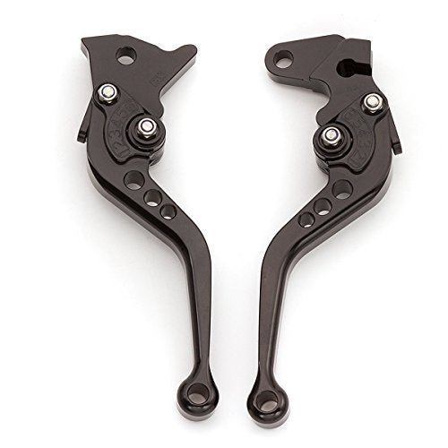 FXCNC Motorcycle Adjustable Brake Clutch Levers Compatible with Continental GT 650, Continental GT 535, 650 Interceptor, Royal Enfield C5 and B5, 2017 on Euro - color: Black Lever with Black Adjuster