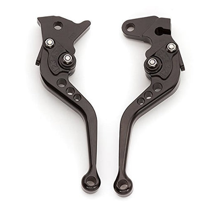 FXCNC Motorcycle Adjustable Brake Clutch Levers Compatible with Continental GT 650, Continental GT 535, 650 Interceptor, Royal Enfield C5 and B5, 2017 on Euro - color: Black Lever with Black Adjuster