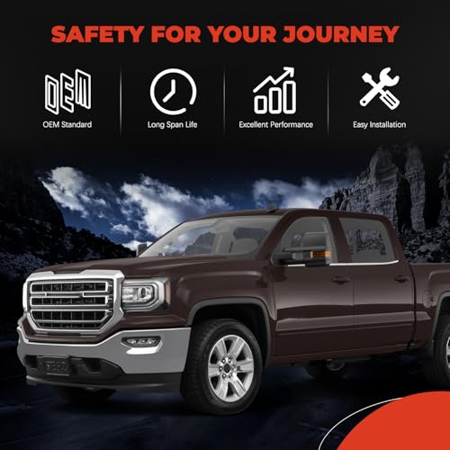 LH Xenon Headlight Assembly Compatible with GMC Sierra 1500 2016 2017 2018, HID Projector Headlamp with LED DRL & Chrome Housing - Replace GM2502453 84046790 84568272 (Left Driver Side, w/o D5S Bulb)