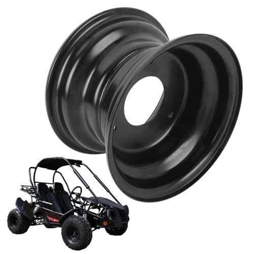 Acouto 145/70 6 Go Kart Wheel Rim 3 Holes 6 Inch Wheel Rim Aluminum Alloy Rims Enhanced Traction Stylish Look for ATV Quad Dirt Bike Ride On Mower