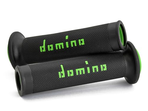 G2 by Domino Moto GP Motorcycle Grips for 7/8" (22mm) Handlebar (Pair) - color: Black / Green