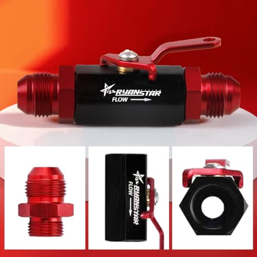 RYANSTAR AN8 Fuel Shut Off Valve 8AN Male Fitting Anodized Aluminum - color: AN8