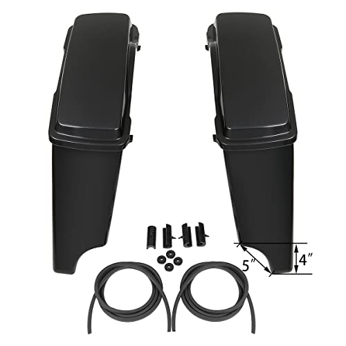 XMT-MOTO Stretched Hard Saddlebags Saddle bags Fit for Harley 1994-2013 Touring models road glide road king ultra street glide electra glide and 1984-2017 Softail models Unpainted Black/No Accessories - color: Unpainted Black/No Accessories, size: Stretch