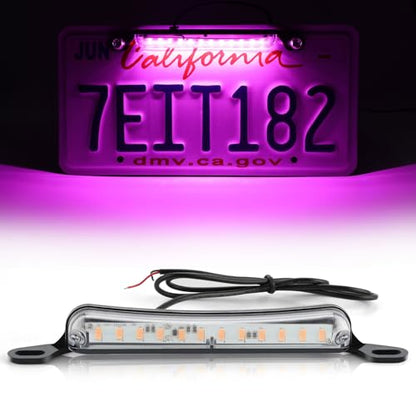 LivTee License Plate Light, Extremely Bright LED License Plate Lights Assembly for Trailer UTV ATV Truck RV Boat, Purple - color: Purple