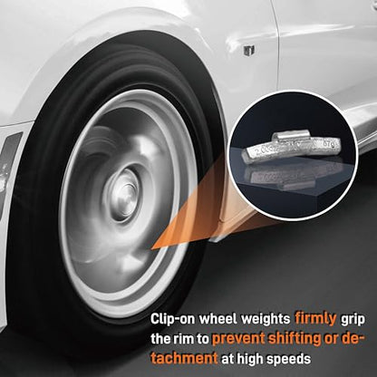 MC Type 0.25oz Wheel Weights Lead Clip on 50Pcs/Box Fits Alloy Rim - size: MC-0.25 Oz